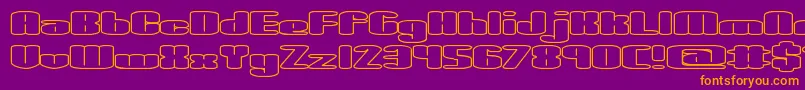 spaciouo Font – Orange Fonts on Purple Background