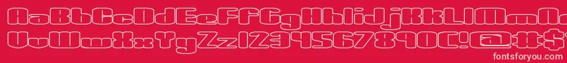 spaciouo Font – Pink Fonts on Red Background