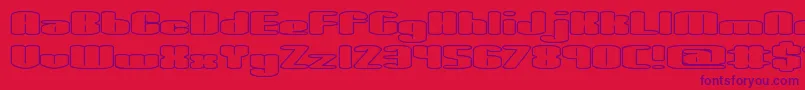 spaciouo Font – Purple Fonts on Red Background