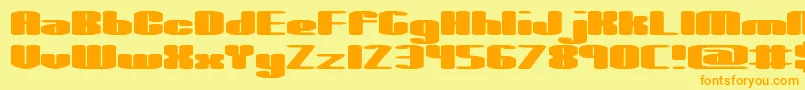 spacious Font – Orange Fonts on Yellow Background