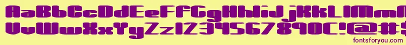 spacious Font – Purple Fonts on Yellow Background