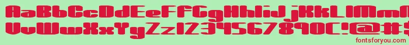 spacious Font – Red Fonts on Green Background