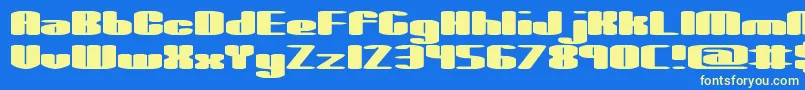 spacious Font – Yellow Fonts on Blue Background