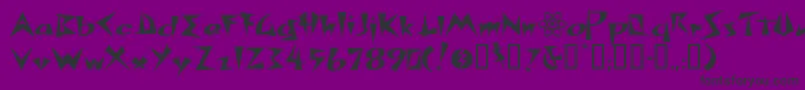 フォントSPACP    – 紫の背景に黒い文字