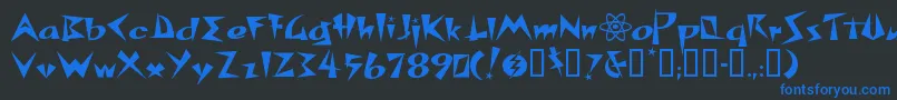 SPACP    Font – Blue Fonts on Black Background