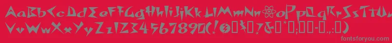 SPACP    Font – Gray Fonts on Red Background