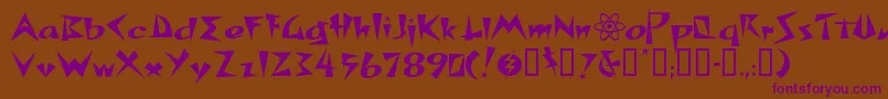 SPACP    Font – Purple Fonts on Brown Background