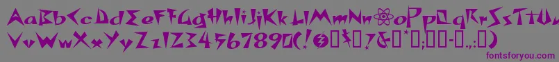 SPACP    Font – Purple Fonts on Gray Background