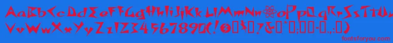 SPACP    Font – Red Fonts on Blue Background