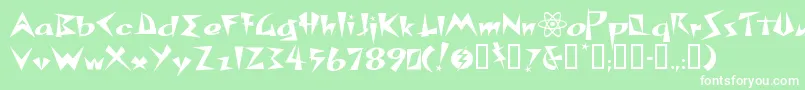 SPACP    Font – White Fonts on Green Background