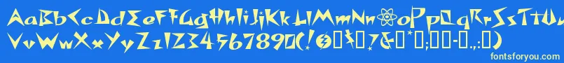 SPACP    Font – Yellow Fonts on Blue Background