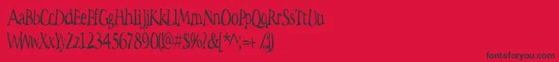 SPACW    Font – Black Fonts on Red Background