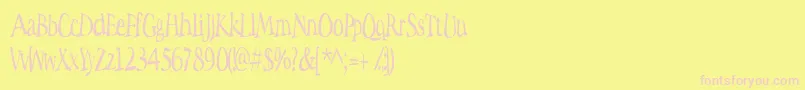 SPACW    Font – Pink Fonts on Yellow Background