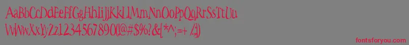 SPACW    Font – Red Fonts on Gray Background