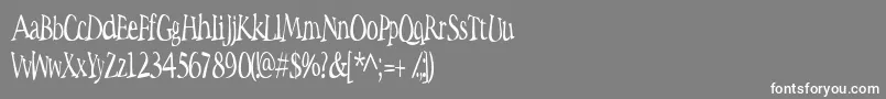 SPACW   -Schriftart – Weiße Schriften auf grauem Hintergrund
