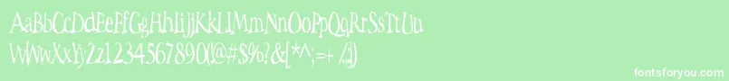 SPACW    Font – White Fonts on Green Background