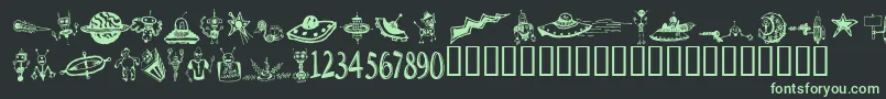 Подробнее о шрифте SPACWE Шрифт SPACWE – зелёные шрифты на чёрном фоне