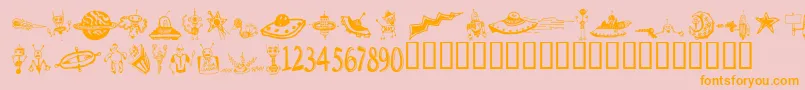 More about SPACWE Font SPACWE Font – Orange Fonts on Pink Background