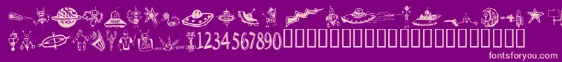 SPACWE   Font – Pink Fonts on Purple Background