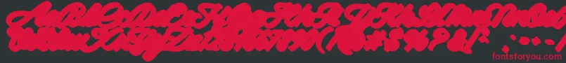 Spagheti Extrude Personal Use Font – Red Fonts on Black Background
