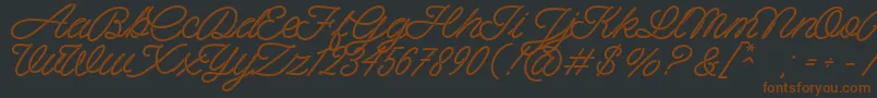 Spagheti Personal Use Font – Brown Fonts on Black Background