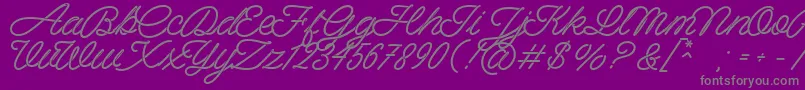 Spagheti Personal Use Font – Gray Fonts on Purple Background