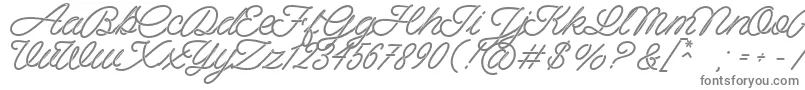 Spagheti Personal Use Font – Gray Fonts on White Background