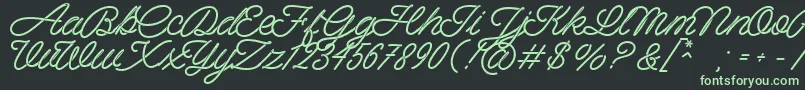 Spagheti Personal Use Font – Green Fonts on Black Background