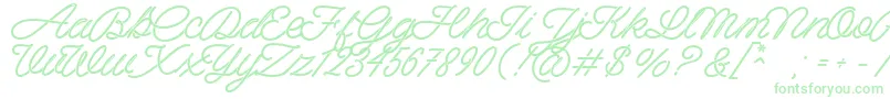 Spagheti Personal Use Font – Green Fonts on White Background