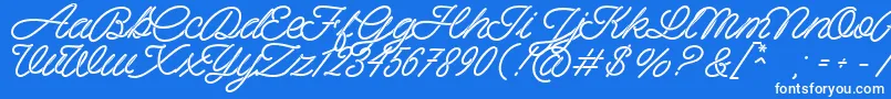 Spagheti Personal Use Font – White Fonts on Blue Background