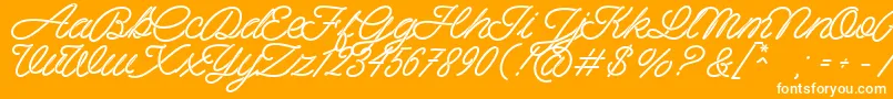 Spagheti Personal Use Font – White Fonts on Orange Background