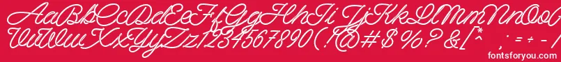 Spagheti Personal Use Font – White Fonts on Red Background