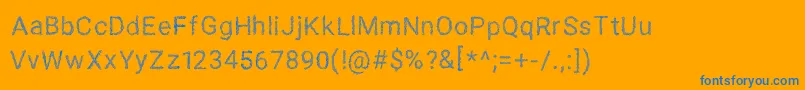 SPAGHETTI SANS Font – Blue Fonts on Orange Background