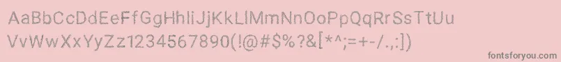 SPAGHETTI SANS Font – Gray Fonts on Pink Background