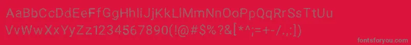 フォントSPAGHETTI SANS – 赤い背景に灰色の文字