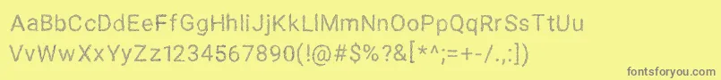 SPAGHETTI SANS Font – Gray Fonts on Yellow Background