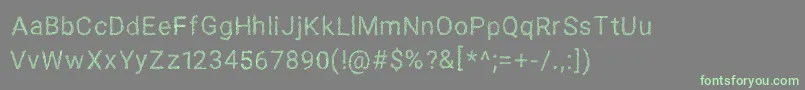 SPAGHETTI SANS Font – Green Fonts on Gray Background
