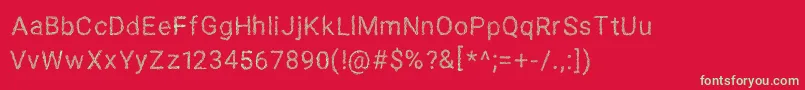 SPAGHETTI SANS Font – Green Fonts on Red Background