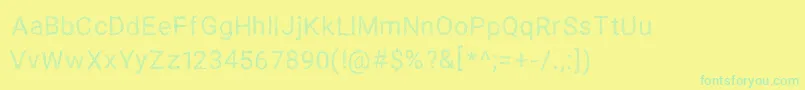 SPAGHETTI SANS Font – Green Fonts on Yellow Background