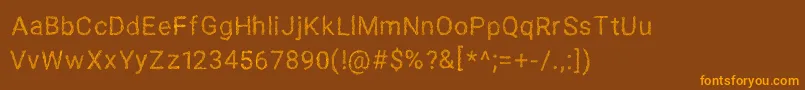 SPAGHETTI SANS Font – Orange Fonts on Brown Background