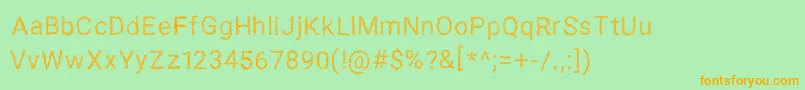 SPAGHETTI SANS Font – Orange Fonts on Green Background