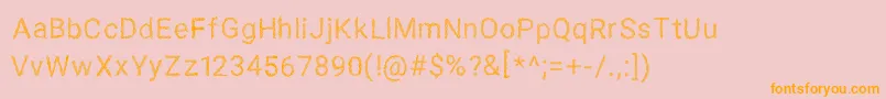 SPAGHETTI SANS Font – Orange Fonts on Pink Background