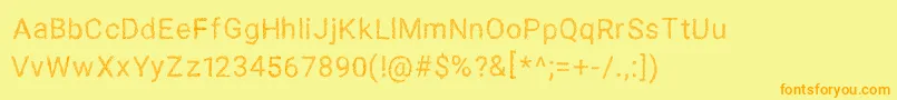 SPAGHETTI SANS Font – Orange Fonts on Yellow Background