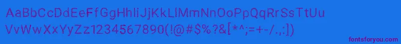SPAGHETTI SANS Font – Purple Fonts on Blue Background