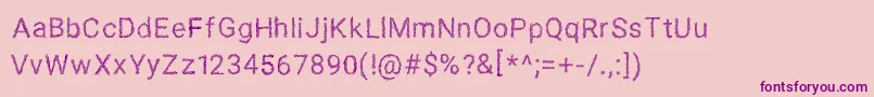 SPAGHETTI SANS Font – Purple Fonts on Pink Background