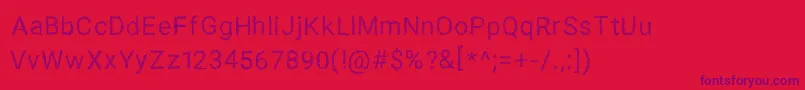 SPAGHETTI SANS Font – Purple Fonts on Red Background