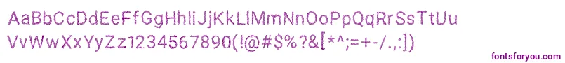 SPAGHETTI SANS Font – Purple Fonts on White Background
