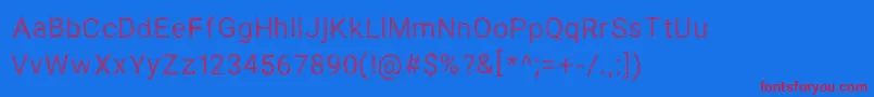 SPAGHETTI SANS Font – Red Fonts on Blue Background
