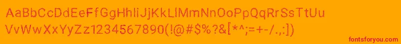 SPAGHETTI SANS Font – Red Fonts on Orange Background