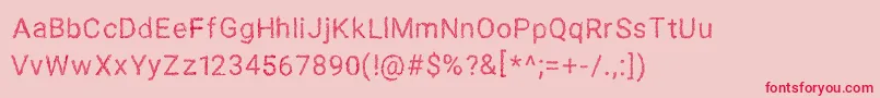 SPAGHETTI SANS Font – Red Fonts on Pink Background